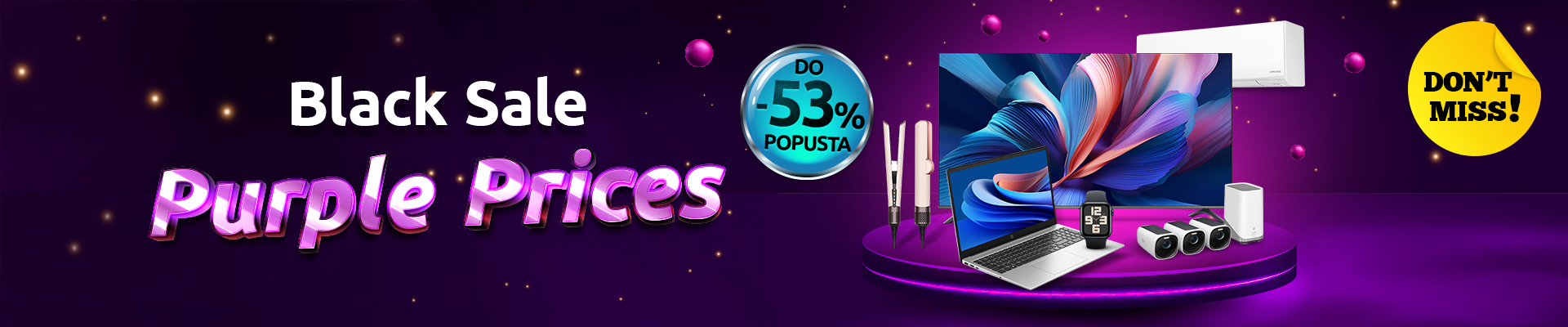 Black sale, purple prices