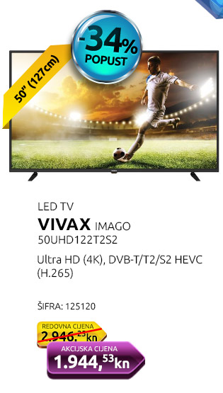 LED televizor VIVAX IMAGO 50UHD122T2S2