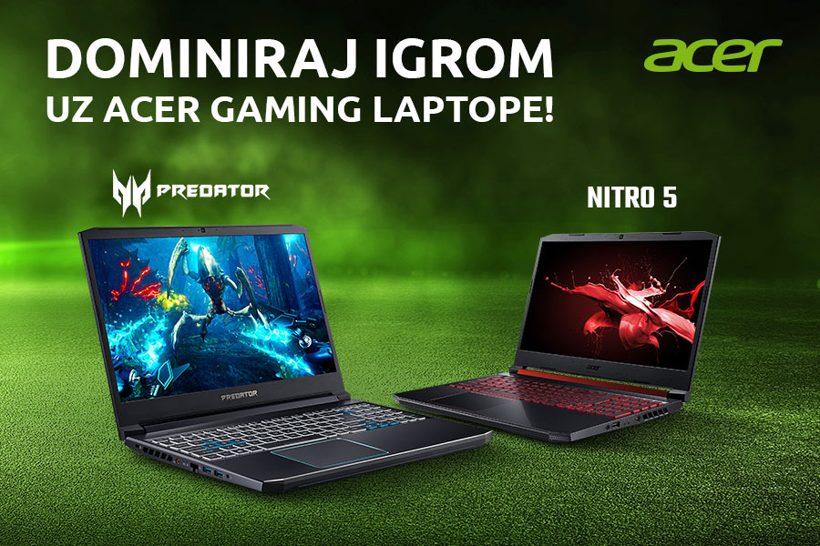 Dominiraj igrom uz ACER gaming laptope!