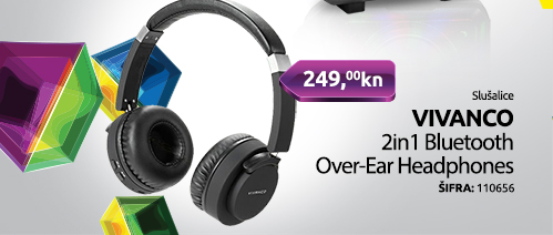 Slušalice VIVANCO 2 in1 Bluetooth Over-Ear Headphones