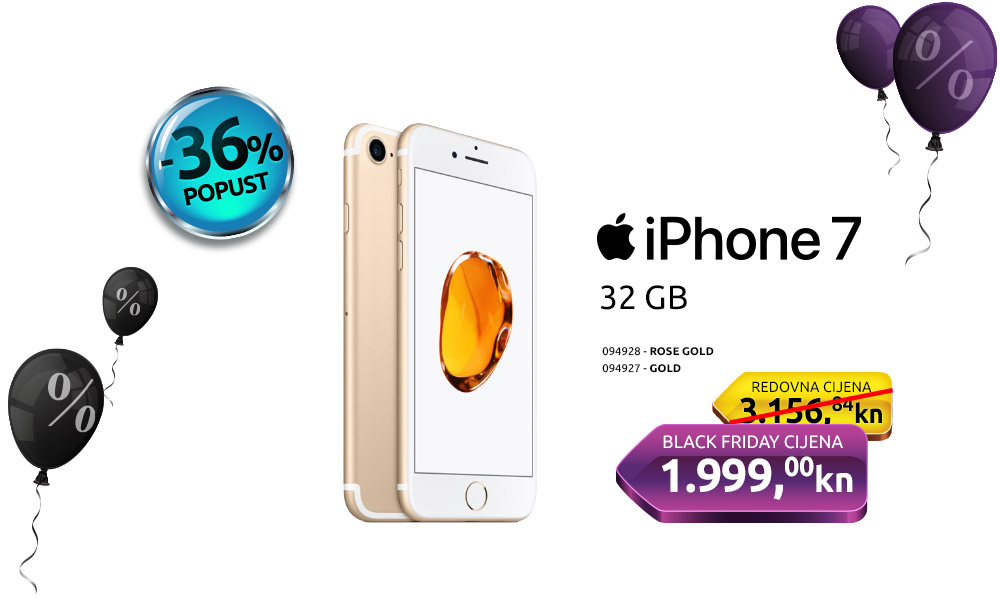 Apple iPhone 7 (32 GB) za samo 1.999,00 kn