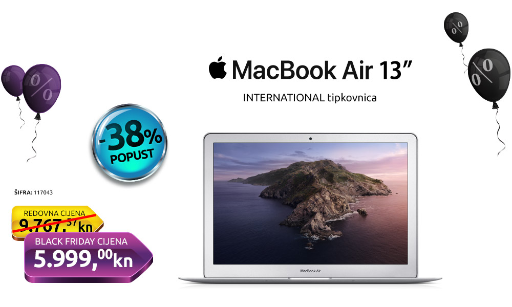 Apple MacBook Air 13'' (INTERNATIONAL tipkovnica) za samo 5.999,00 kn