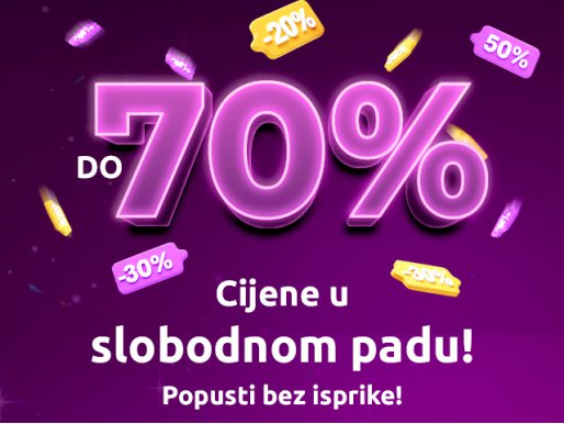 Cijene u slobodnom padu! Popusti čak do 70%!