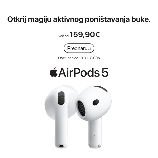 AirPods - PREDNARUDŽBA (vrijedi do 18.09 u 07:59:59)