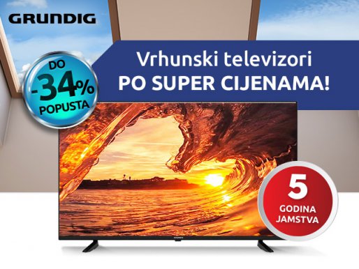 Iskoristi popust i produženo jamstvo za odabrane GRUNDIG televizore!