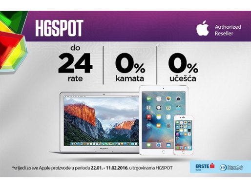 HGSPOT + Apple + Diners = odlična akcija!