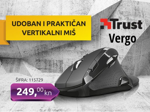 TRUST VERGO vertikalni miš