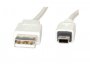 Data kabel ROLINE USB 2.0 mini A - 5-pin, m/f, 1.8m, bež