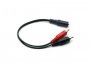Audio kabel G&BL EL44 2xRCA(m) 3.5mm(ž), 0.2m, crni