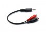 Audio kabel G&BL EL47 3.5mm(m) na 2xRCA(ž), 0.2m, crni