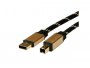 Data kabel ROLINE GOLD USB2.0 kabel TIP A/B M/M, 1.8m
