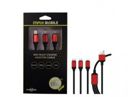 Kabel MAXMOBILE 3U1 Micro USB/Type C/Lightning 1,2m (za punjenje)
