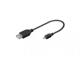 Kabel SBOX Micro USB(m) na USB-A(ž), 0.1m, OTG, crni 
