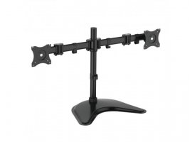  Stolni nosač za monitor SBOX LCD-F024, do 32", za 2 monitora, do 16kg, crni