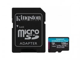  Memorijska kartica microSDXC 128 GB KINGSTON Canvas Go! Plus, Class10 UHS-I A2 U3 V30, 170/90 MB/s + SD Adapter (SDCG3/128GB)