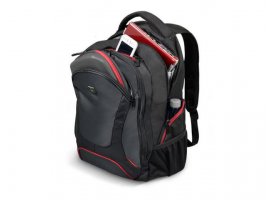 Ruksak za laptop PORT Courchevel 15.6"/16", crni/crveni, kišna navlaka