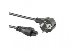 Strujni kabel SBOX IEC-C5, za prijenosna računala, 2m, crni ("Mickey Mouse" konektor)