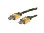Video kabel ROLINE HDMI(m) na HDMI(m) v1.4, 2.0m, High Speed + Ethernet, zlatni