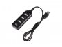 USB HUB ASONIC 4-port, USB 2.0, crni