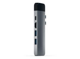  USB-C HUB SATECHI Pro HUB, USB 3.0, USB Type-C, HDMI, RJ45 (LAN), sivi (ST-TCPHEM)