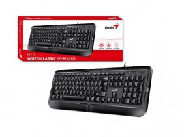 Tipkovnica GENIUS KB-118, membranska, žična, crna (31300010407)