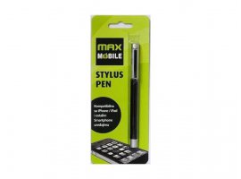  Stylus olovka MAXMOBILE 2u1, za kapacitivne ekrane, crna