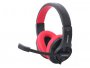 Slušalice + mikrofon NEON HEBRUS, crno - crvene, gaming, 3,5mm