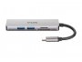 USB-C HUB D-LINK DUB-M530, 5 u 1, USB-C na 2x USB 3.0, 1x HDMI, 1x SD/microSD čitač kartica