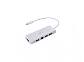  Docking stanica ASUS OS200, USB-C na 1x HDMI, 1x VGA, 2x USB-A 3.0, 1x RJ45 Gigabit; 0.2m, siva