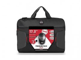 Torba za laptop PORT premium pack 17,3" + bežični mi&scaron;, crna