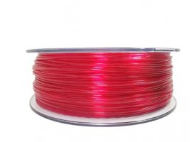 Filament za 3D printer, PET-G, 1.75 mm, 1kg, prozirno crveni