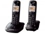 Telefon bežični PANASONIC KX-TG2512FXT, 2 slušalice, crni