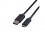 Kabel ROLINE USB-C(m) 3.2 na USB-A(m) 3.2, 0.5m, crni