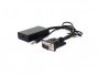 Video adapter ROLINE VALUE VGA+Audio(m) na HDMI(ž), 0.15m, crni