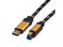 Data kabel ROLINE GOLD USB3.0 kabel TIP A/B M/M, 1.8m