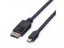 Video kabel ROLINE DisplayPort DP(m) na mini DP(m) v1.1, 2m, crni