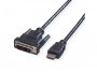 Video kabel ROLINE Value DVI(m) na HDMI(m), 3.0m, crni
