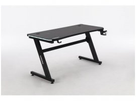  Gaming stol NEON eSports Gamer Elite, LED RGB, držač za čašu, držač za slušalice, 136cm, crni - DEMO