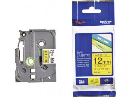  Ribon BROTHER 12mm, crna na žutoj, 8m, TZE631