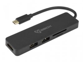  USB-C HUB SBOX, 5 u 1, USB-C na 1x HDMI, 1x USB 2.0, 1x USB 3.0, 1x SD/microSD/SDHC/SDXC čitač kartica