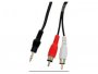 Audio kabel SBOX 3.5mm(m) na 2xRCA(m),vrećica, 2m, crni