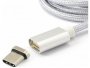 Kabel SBOX USB-C(m) na USB-A(m), 1m, magnetski, bijeli