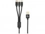 Kabel SBOX Lightning/Micro USB/USB-C(m) na USB-A(m), 1m, samo za punjenje, crni