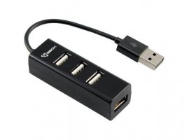  USB HUB SBOX H-204, 4x USB 2.0, crni