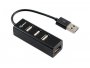 USB HUB SBOX H-204, 4x USB 2.0, crni