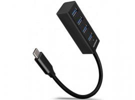 USB-C HUB AXAGON HUE-M1C SuperSpeed, USB Type-C, 4x USB3.2, 20cm