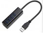 USB HUB ASONIC, 4x USB 3.0, aluminij, crni