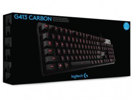  Tipkovnica LOGITECH G413 Gaming, mehanička, žična, USB, carbon (920-008310)