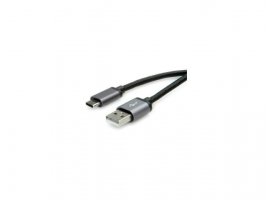  Kabel ROLINE USB-C(m) 2.0 na USB-A (m), 1.8m, crni