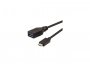 Kabel ROLINE USB-C(m) 3.2 na USB-A(ž), 0.15m, crni